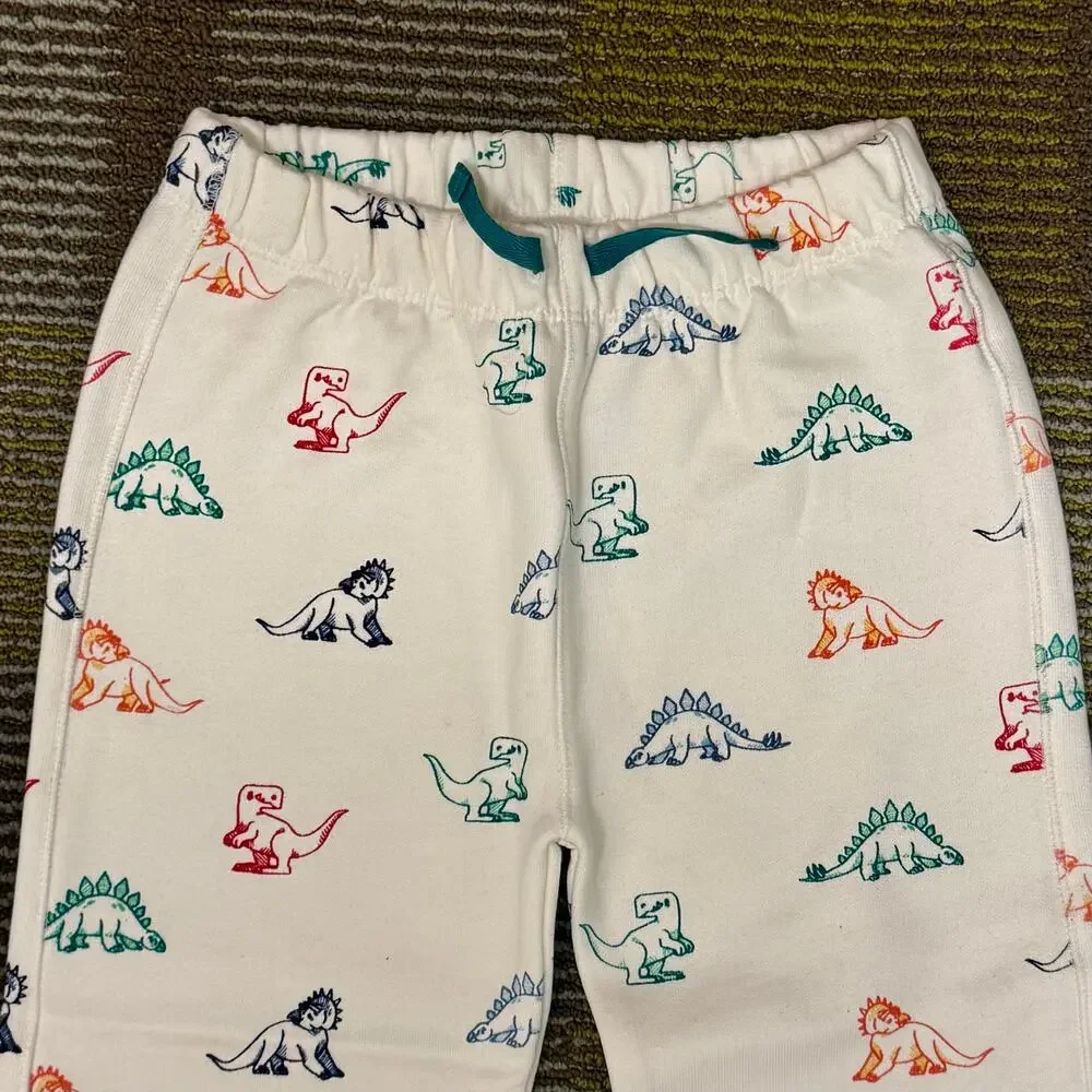 Rainbow Dinosaurs Set Shirt Jogger Sweapants Organic Cotton Monica + Andy Size 5